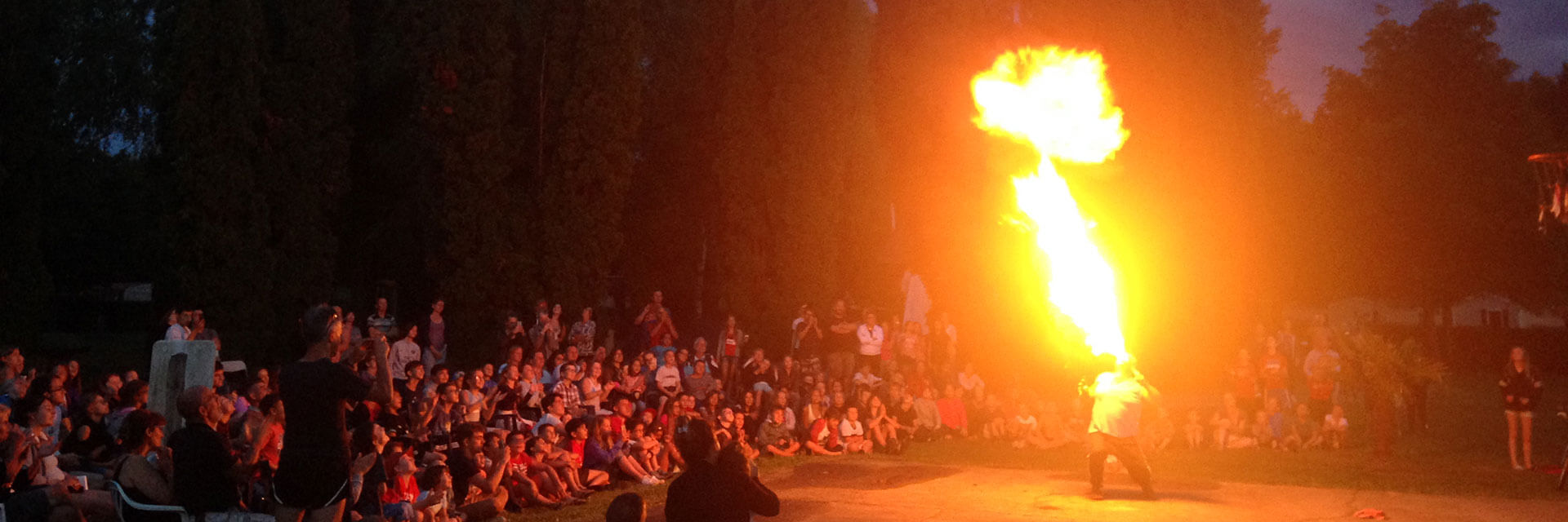 Entertainment night at camping le Val d'Amour in Ounans in the Jura