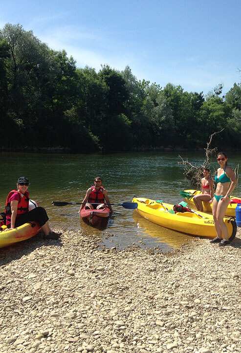 Afzaktocht op de Loue, camping le Val d'Amour in Ounans