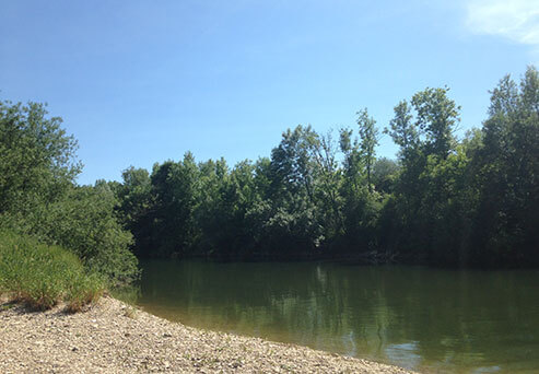 Rivier de loue, niet ver van camping le Val d'Amour