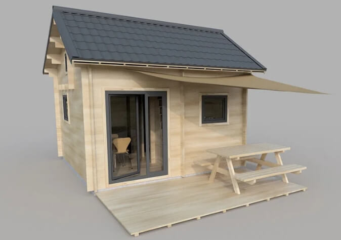 Location chalet-cabane dans le Jura, au camping le Val d’Amour.