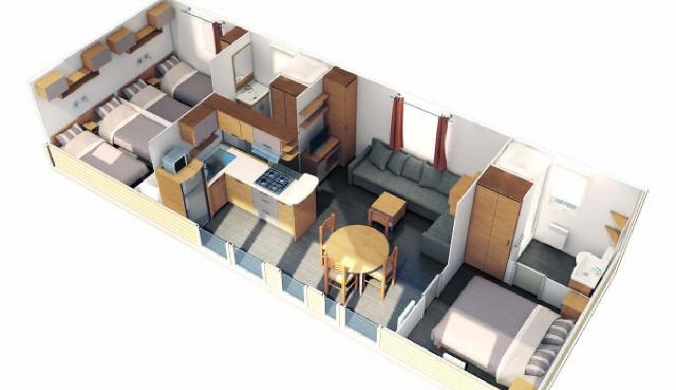 Plan du mobil-home Apollon Rivera