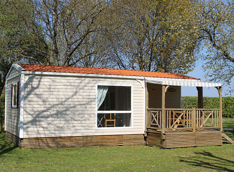 Loggia mobile home camping Val d'Amour