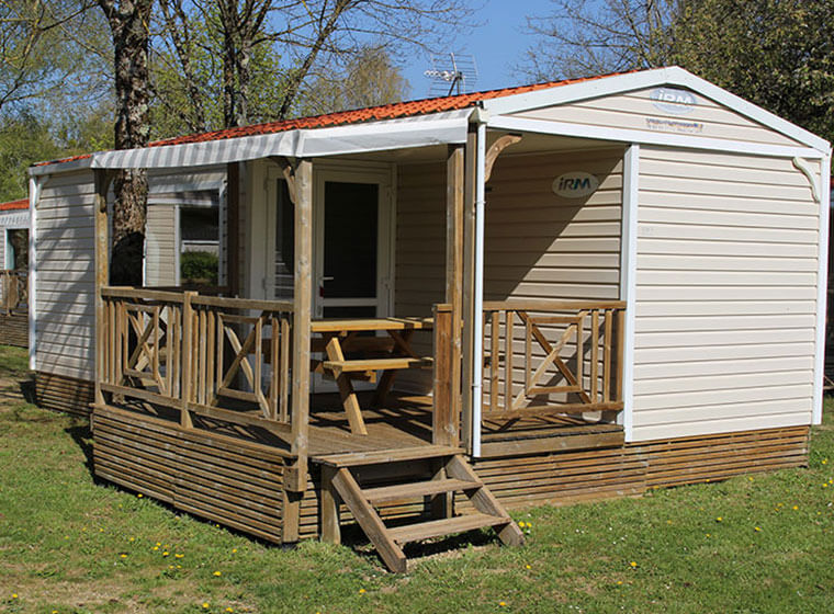 Loggia mobile home camping Val d'Amour