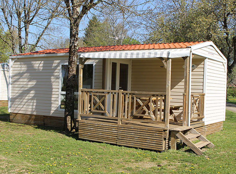 Mobil-home loggia camping Val d'Amour